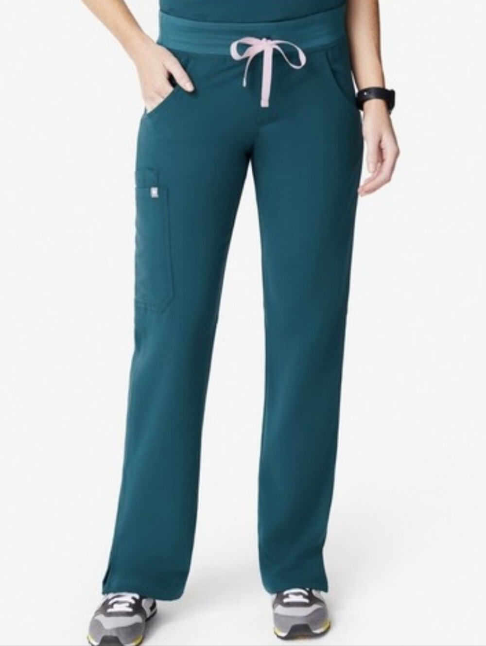FIGS Kade - Petite Cargo Scrub Pants - S - Petite / Carribean Blue